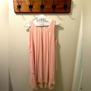 Spring-time, pastel pink dress